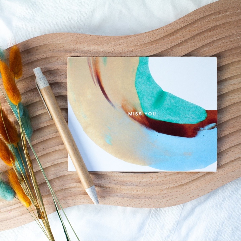 🖤 6-pack Miss You Greeting Card, 100% Eco-Friendly - Picture 3 of 4